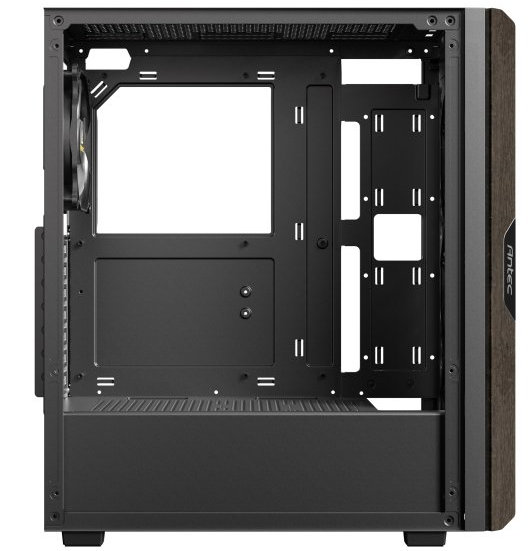 Gabinete Anteck AX63 Wood ARGB- ATX- Negro