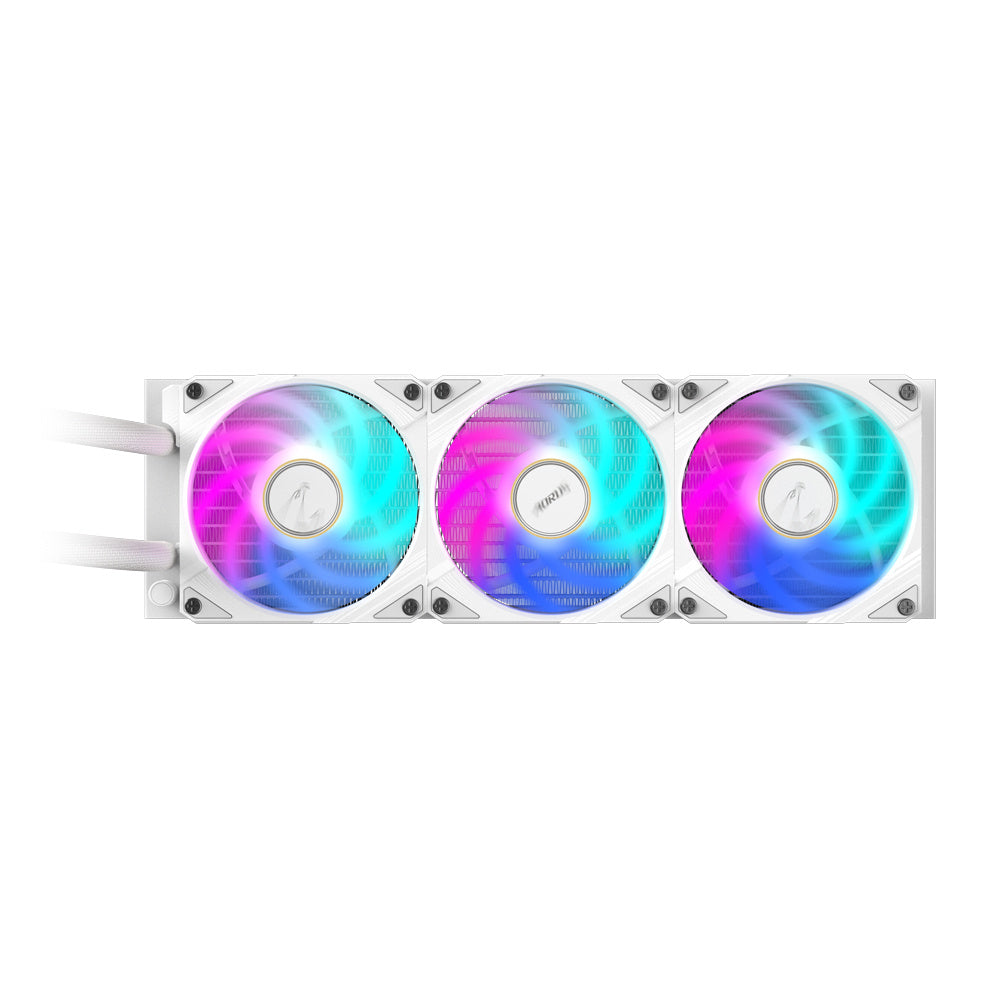 Enfriamiento Liquido AIO AORUS WATERFORCE X II 360 ICE, 3x 120mm,  2500~3000RPM, Blanco