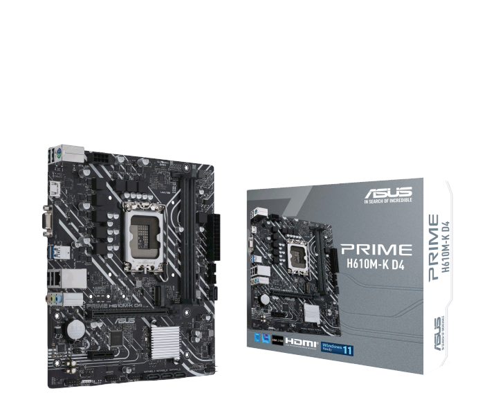 arjeta Madre ASUS H610M-K D4 - LGA 1700 - Micro ATX- Compatible con DDR4