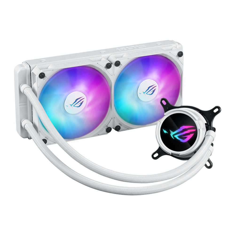 Enfriamiento Liquido AIO ASUS ROG Strix LC 120 III 240 ARGB, 2x 120mm, 800 - 2,800RPM - Blanco