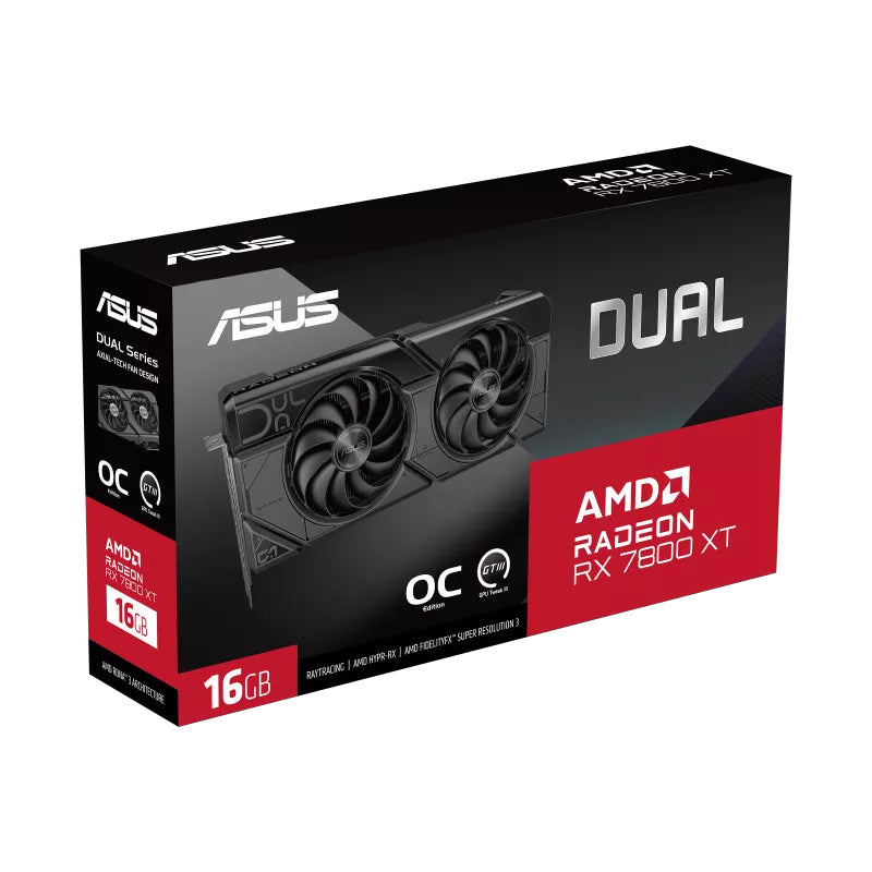 Tarjeta de Video ASUS AMD Radeon Dual RX 7800 XT OC 16GB