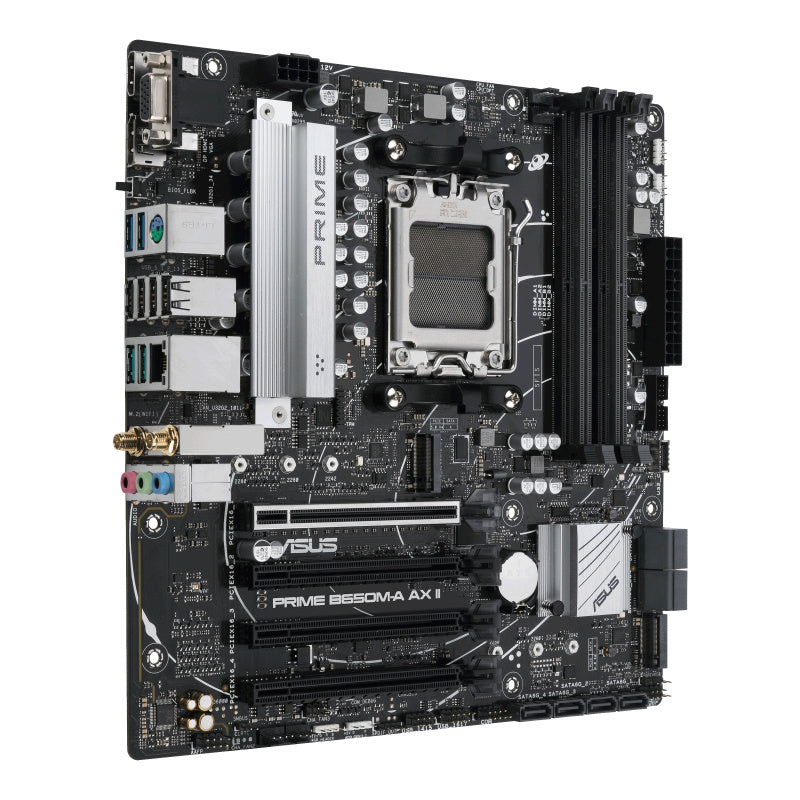 Tarjeta Madre ASUS PRIME B650M-A AX II-CSM, S-AM5, Micro ATX, Compatible con DDR5