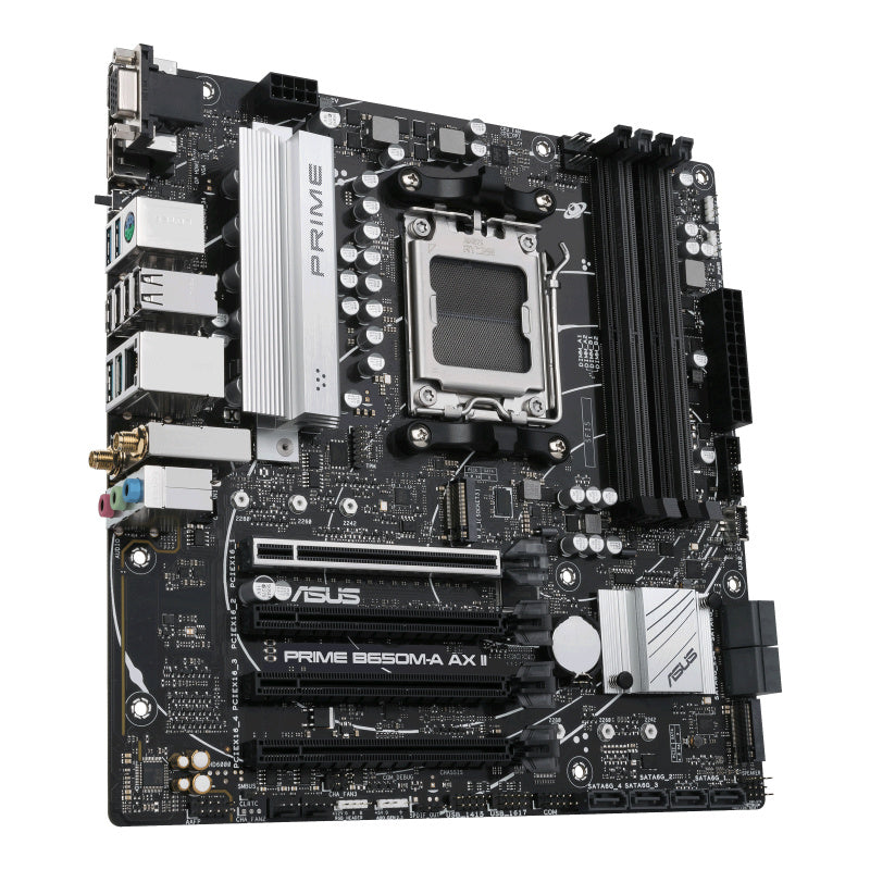 Tarjeta Madre ASUS PRIME B650M-A AX II-CSM, S-AM5, Micro ATX, Compatible con DDR5