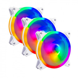 Kit de Ventiladores Balam Rush Eolox Blaze EX30KW- 3x 120mm - Blanco