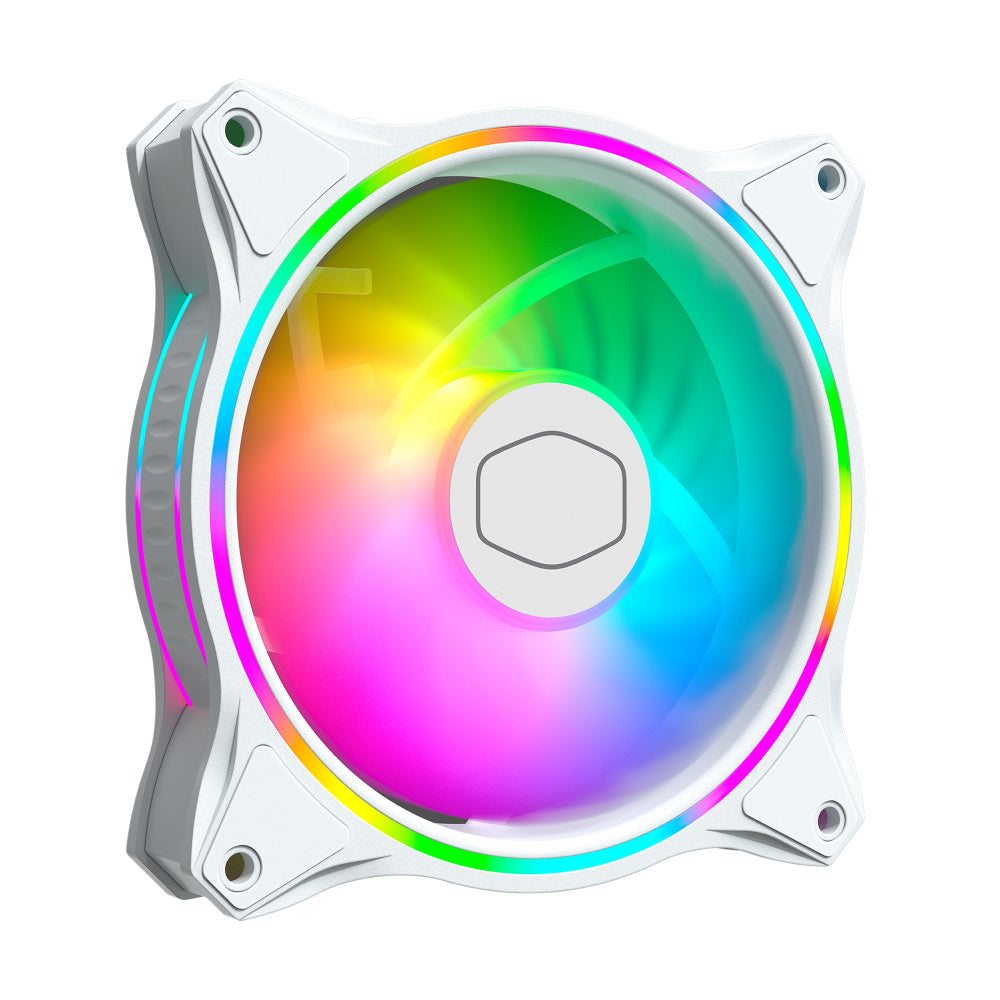 Ventilador Cooler Master MasterFan MF120 RGB 3x 120mm - Blanco