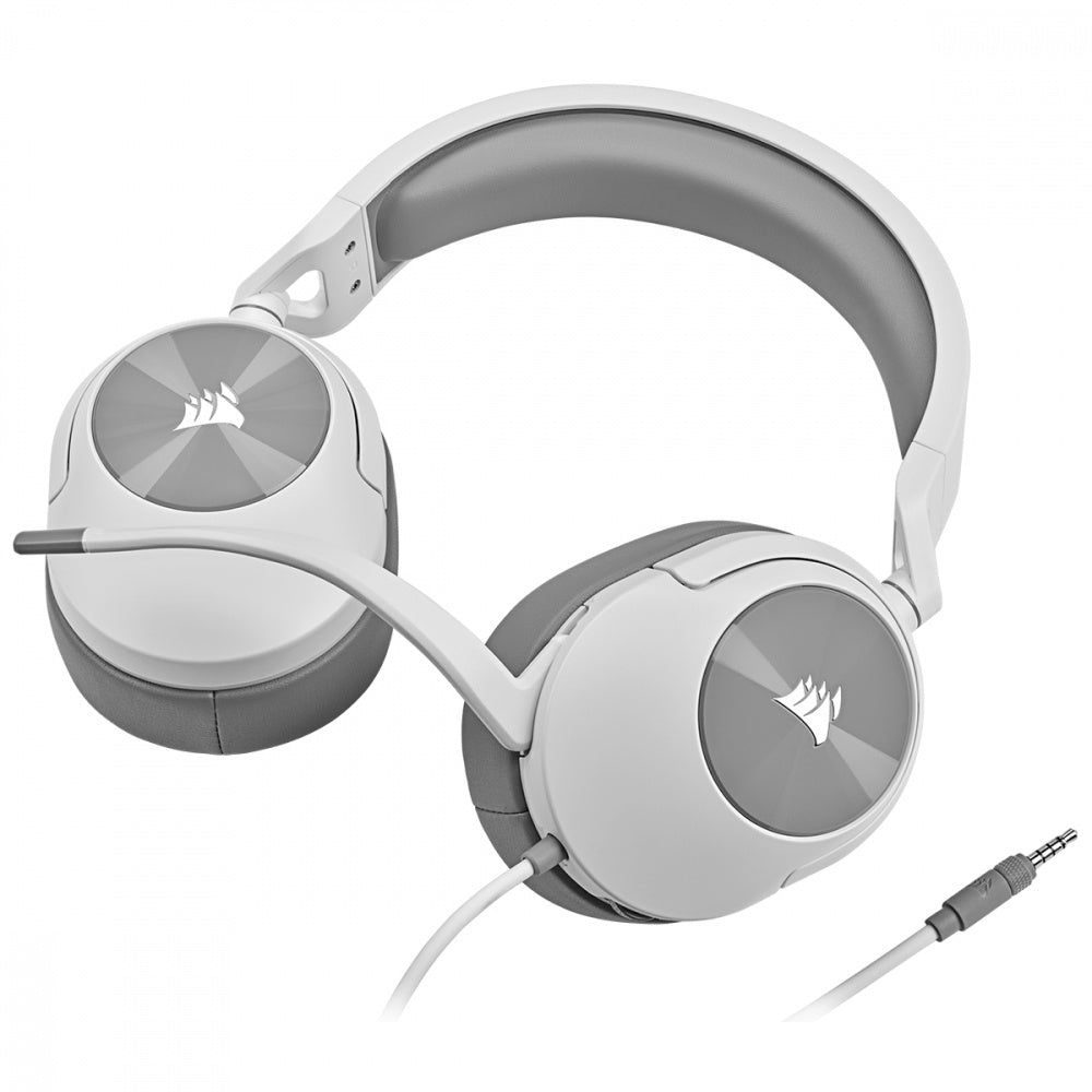 Corsair Audífonos Gamer HS55 STEREO, Alámbrico, 1.8 Metros, 3.5mm, Blanco