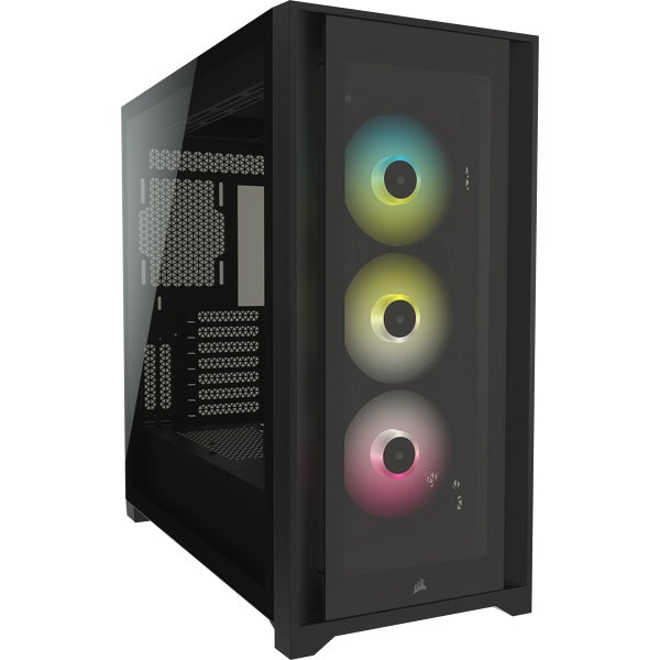 Gabinete CORSAIR ICUE 5000X RGB Cristal Templado Black - ATX