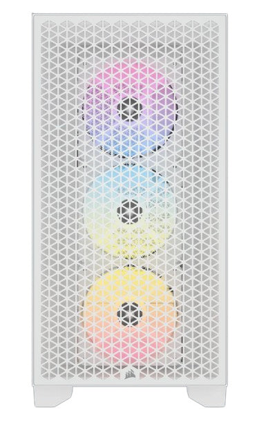 Gabinete Corsair 3000D RGB AIRFLOW - Micro ATX - Blanco