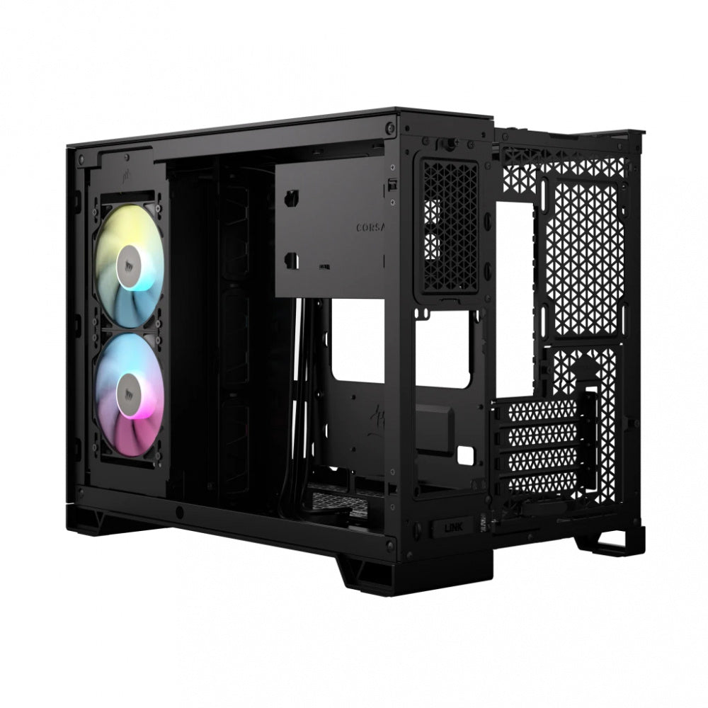 Gabinete Corsair iCUE 2500X RGB, Micro ATX, Incluye 2 Ventiladores, Negro
