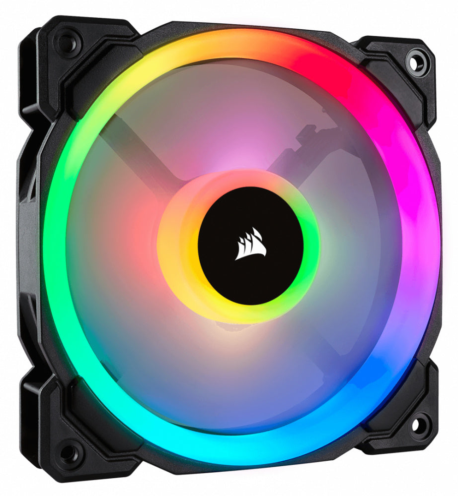 Kit de 3 ventiladores Corsair LL120 RGB , 1500RPM, Negro