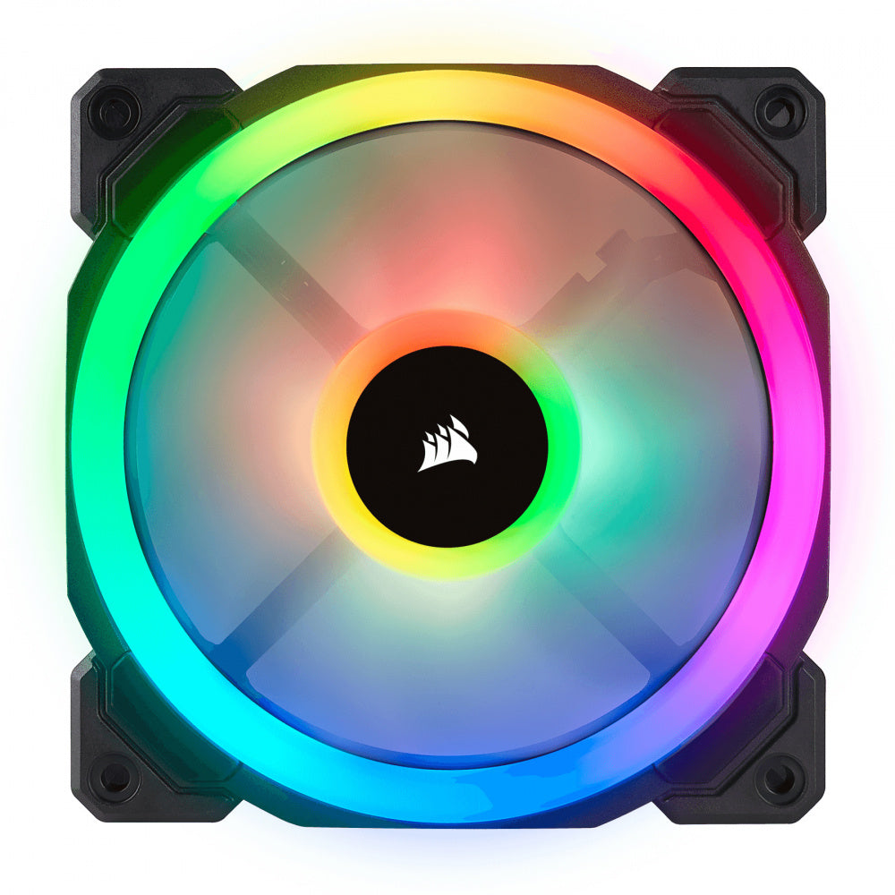 Ventilador Corsair LL120 RGB, 120mm, 600 - 1500RPM, Negro