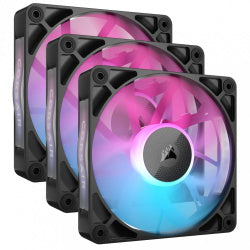 Kit de Ventiladores Corsair RX120 RGB PWM- 3x 120mm - Negro