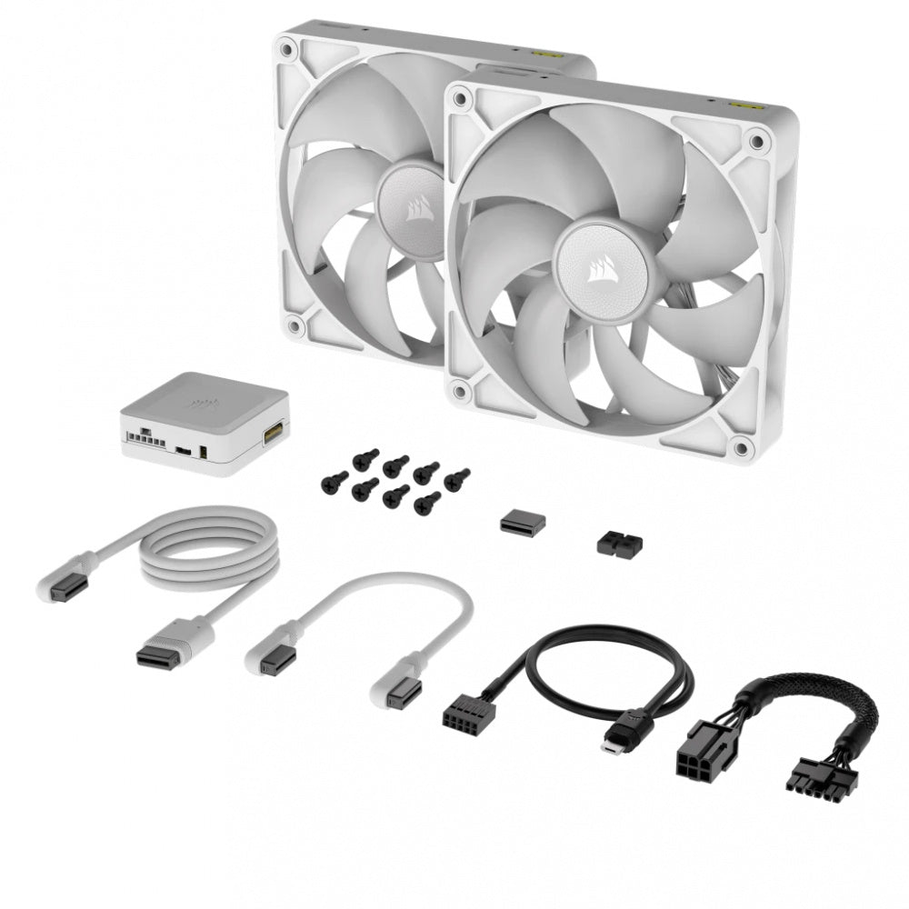 Ventilador Corsair iCUE LINK RX140 RGB- 2x 140mm - Blanco