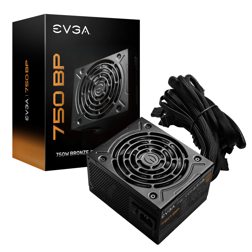 Fuente de Poder EVGA 750 BP 80 PLUS Bronze, 24-pin ATX, 120mm, 750W