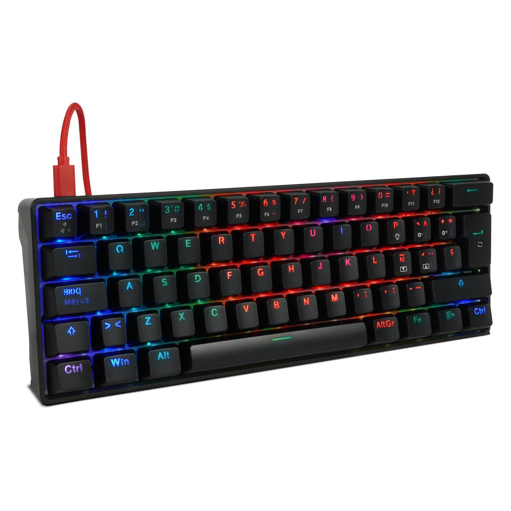 Teclado Mecánico GAME FACTOR KBG560-RD - Switch Red