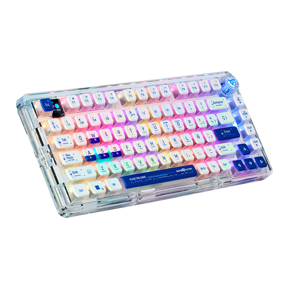 Teclado Gasket Mecánico Game Factor KBG800 RGB - Switch Pudding