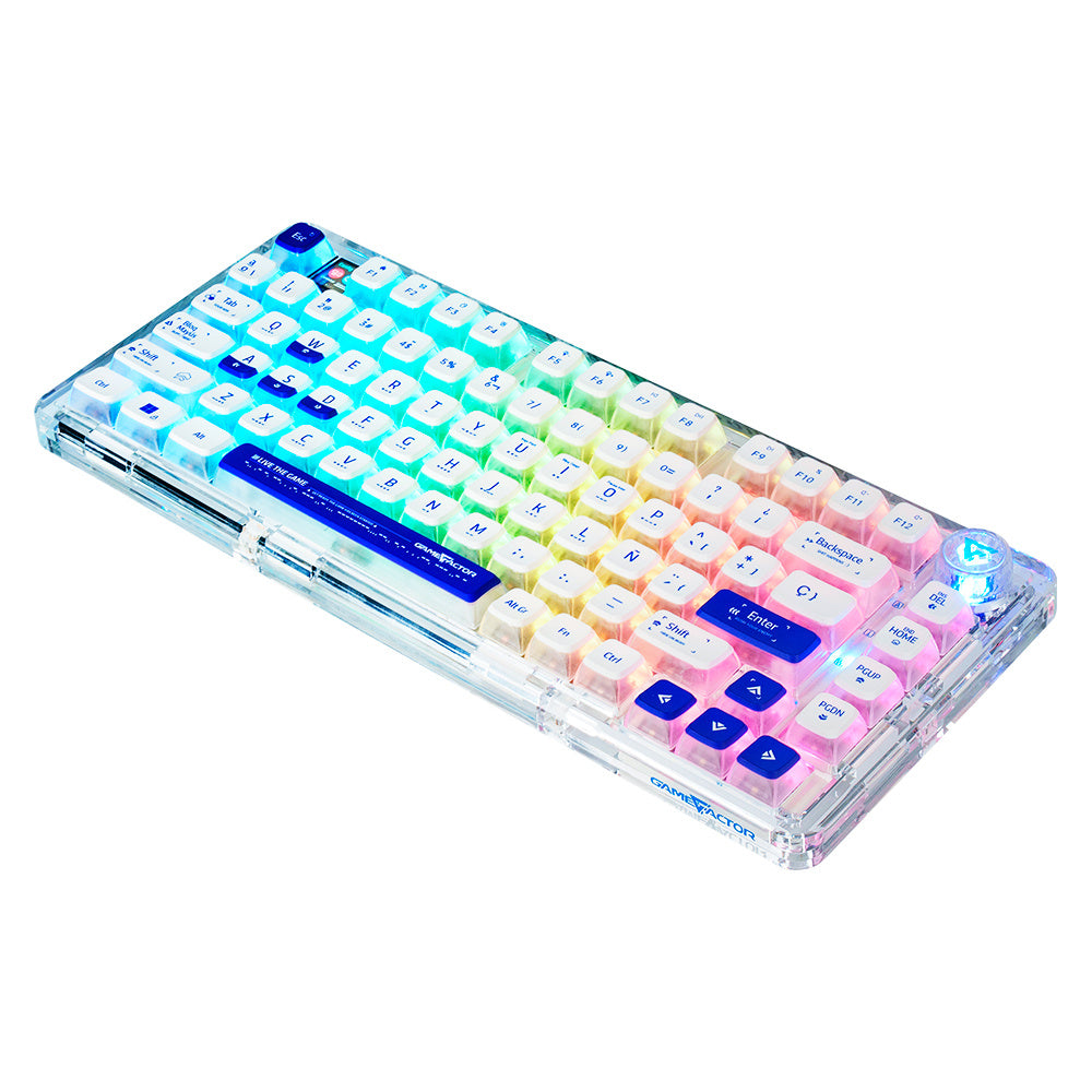 Teclado Gasket Mecánico Game Factor KBG800 RGB - Switch Pudding