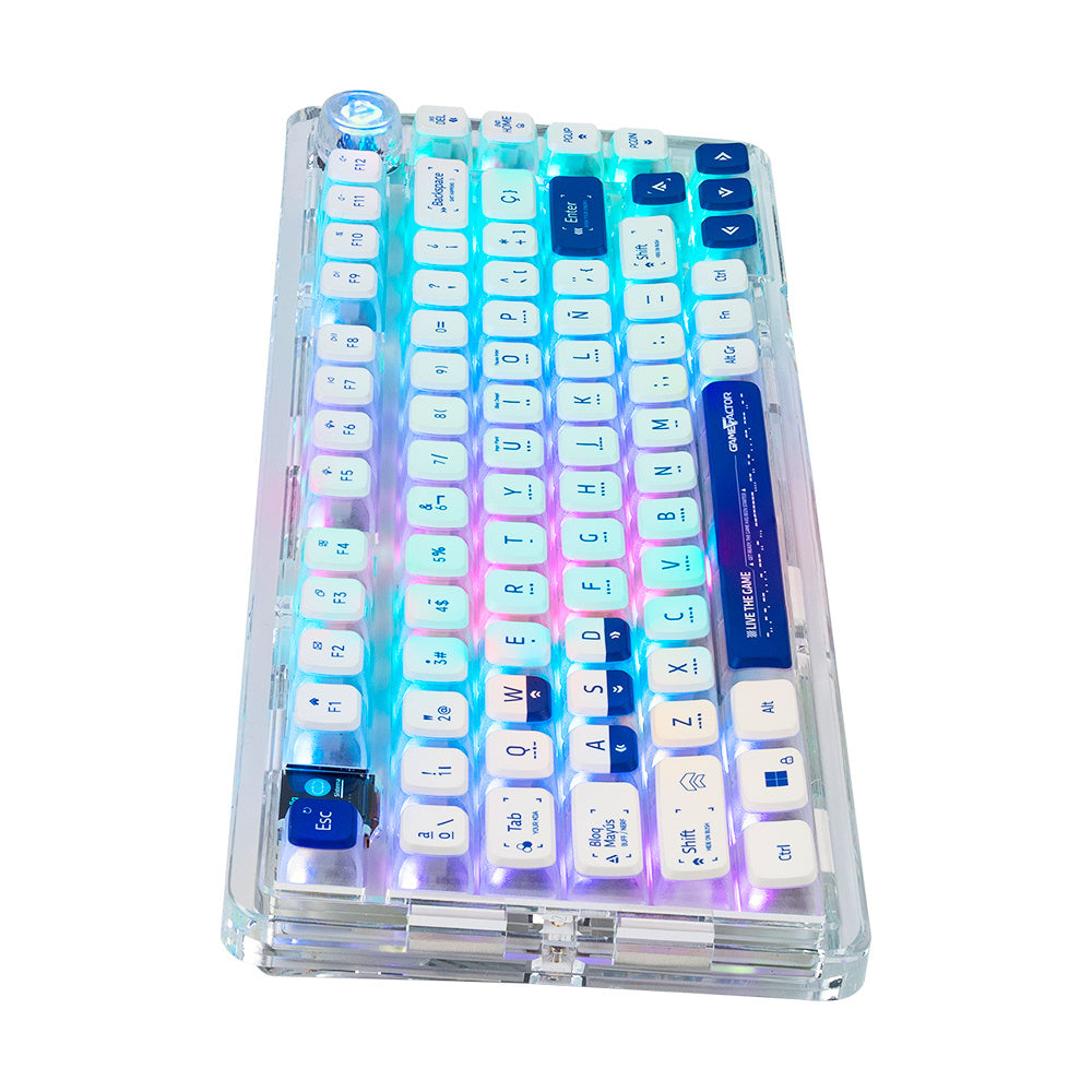 Teclado Gasket Mecánico Game Factor KBG800 RGB - Switch Pudding