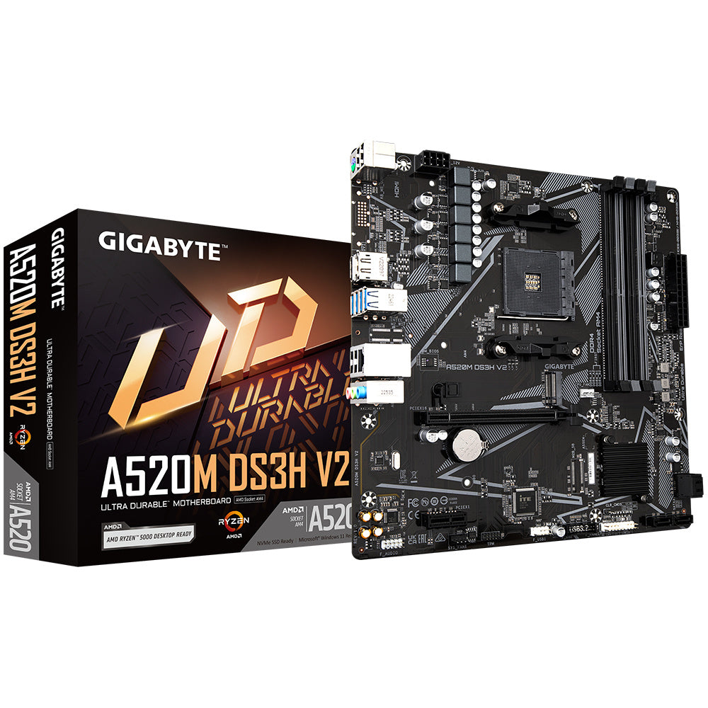 Tarjeta Madre Gigabyte A520M DS3H V2 - AM4 - Micro ATX