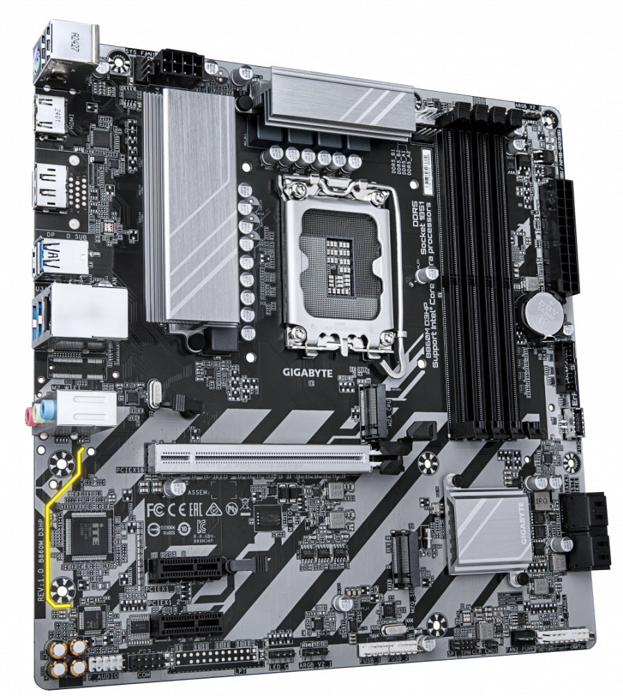 Tarjeta Madre GIGABYTE B860M D3HP - LGA 1851 - Micro ATX - Compatible con DDR5