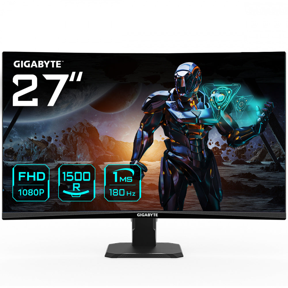 Monitor Gamer Curvo Gigabyte GS27FC LCD 27", Full HD, FreeSync, 180Hz, HDMI/DisplayPort