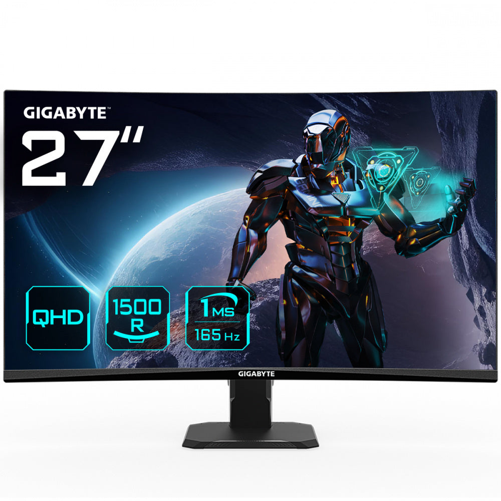 Monitor Gamer Curvo Gigabyte GS27QC LCD 27", Quad HD, FreeSync, 165Hz, HDMI/DisplayPort