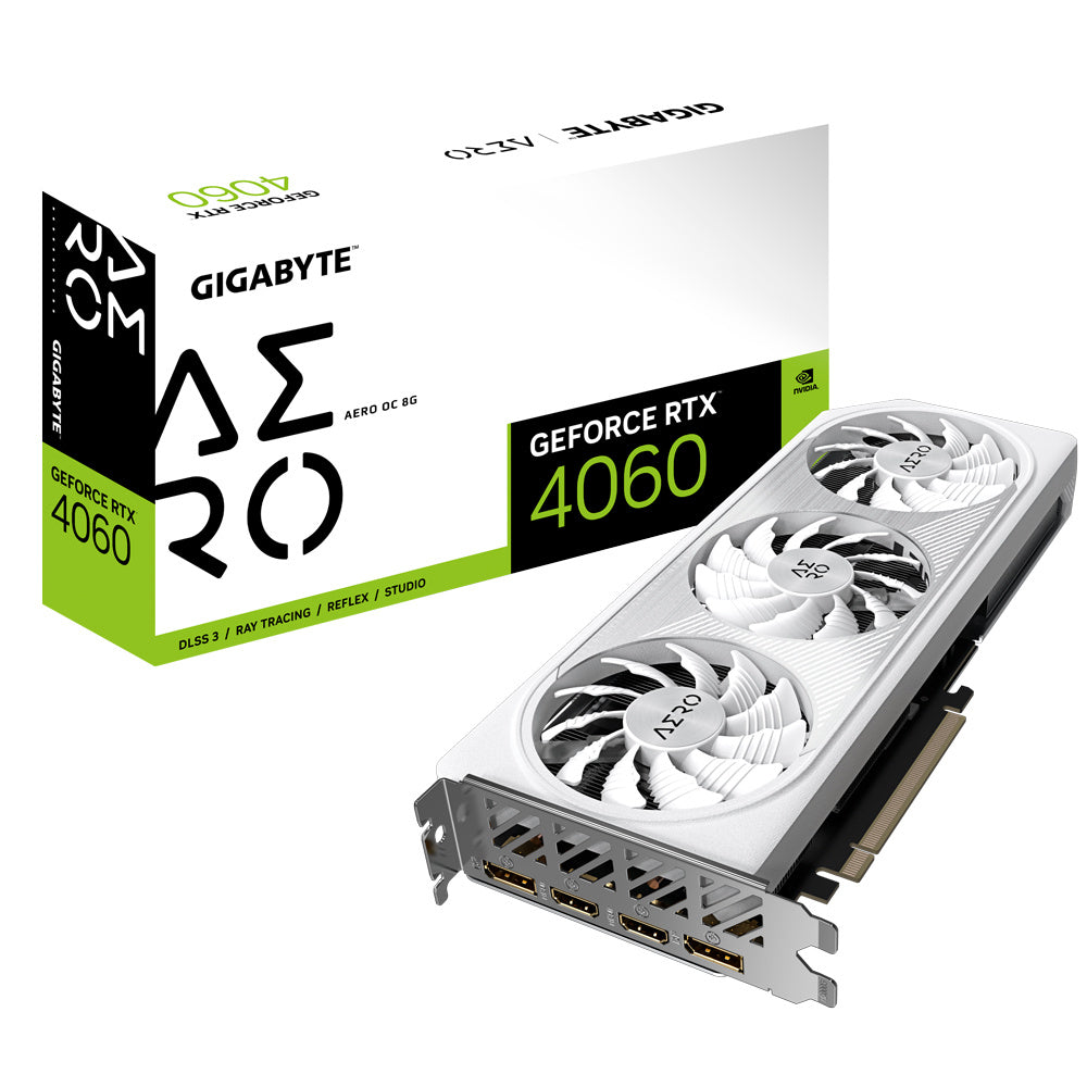 Tarjeta de Video Gigabyte NVIDIA GeForce RTX 4060 AERO OC - 8GB