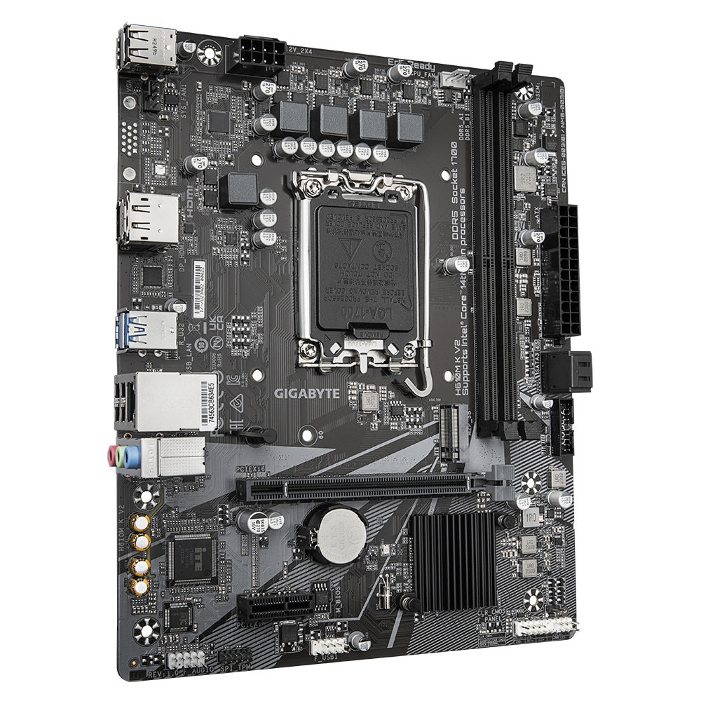 Tarjeta Madre GIGABYTE H610M K V2 - LGA 1700 - Micro ATX - Compatible con DDR5
