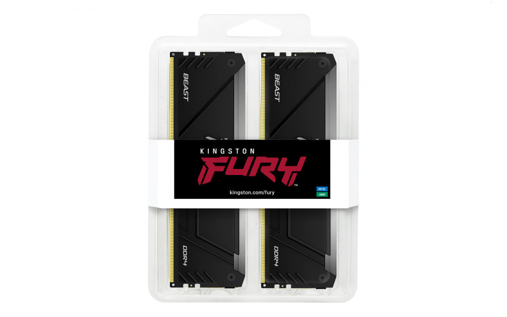 Kit Memoria RAM KINGSTON Fury Beast RGB DDR4 16GB 2x8 3200MHZ