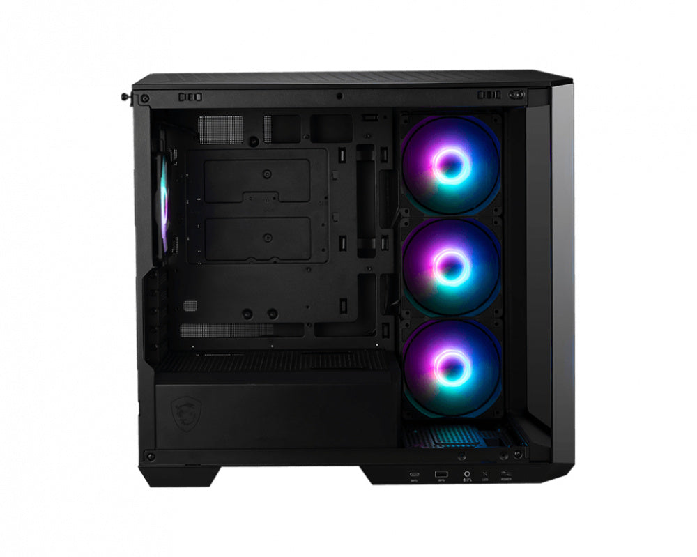 Gabinete MSI MAG PANO M100R PZ ARGB- ATX- Incluye 4 Ventiladores- Negro