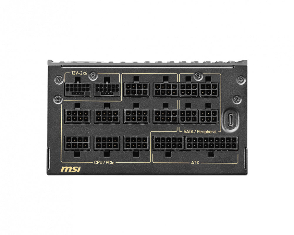 Fuente de Poder MSI MEG AI1600T PCIE5 1600w 80 PLUS Titanium