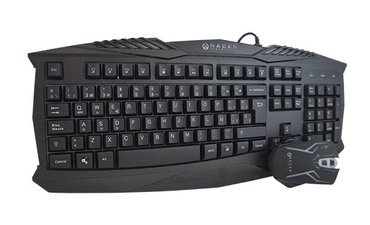 Kit Gamer de Teclado y Mouse Naceb NA-617 Alambrico USB - Negro