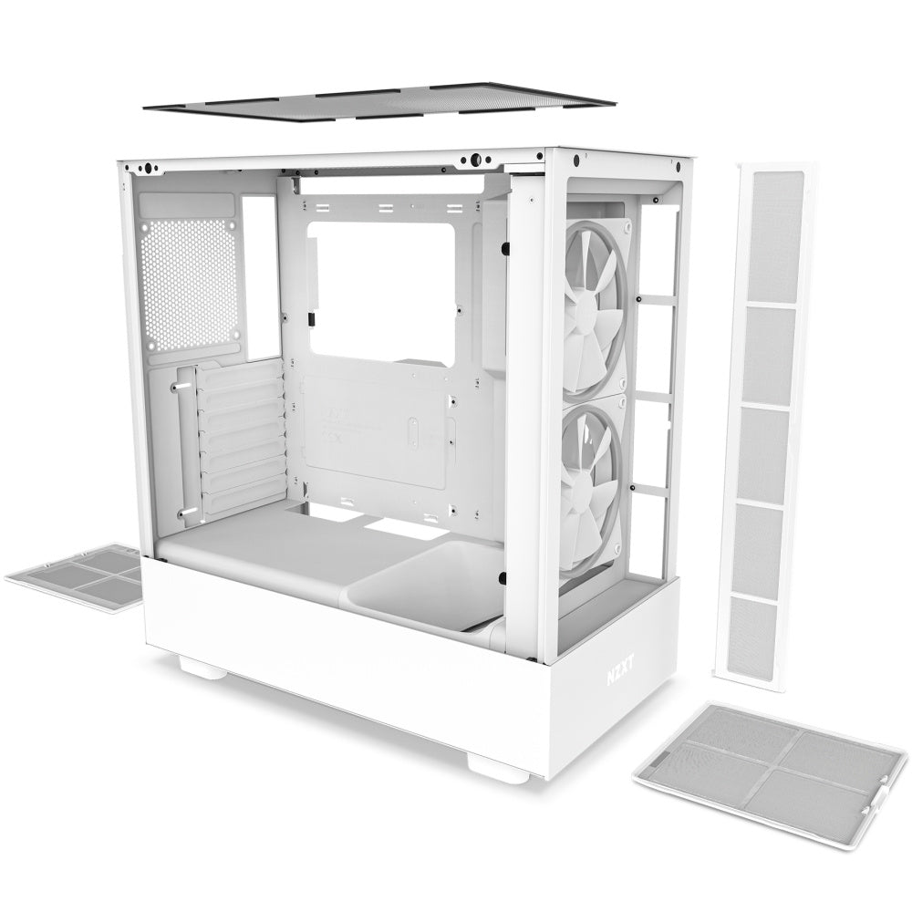 Gabinete NZXT H5 Elite Compact- ATX- Blanco