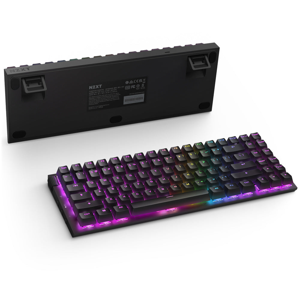 Teclado Gamer NZXT Function 2 MiniTKL, Switch Optical Red, Alámbrico, USB, Negro (Inglés)