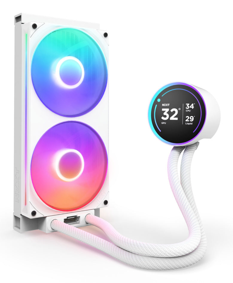 Enfriamiento Liquido NZXT Kraken Elite 280 V2 RGB para CPU- 280mm - Blanco