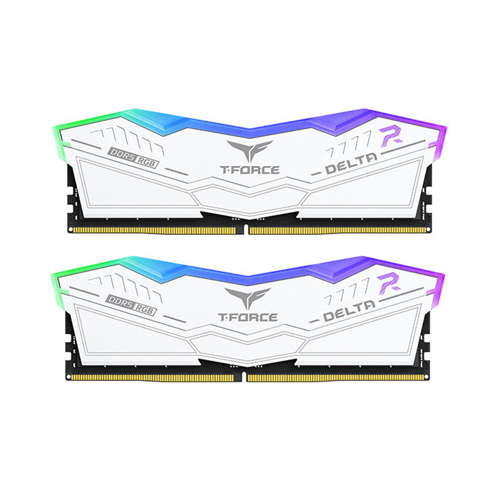 Memoria RAM Team Group T-Force Delta RGB DDR5, 32GB (2 x 16GB), 7200MHz - Blanco