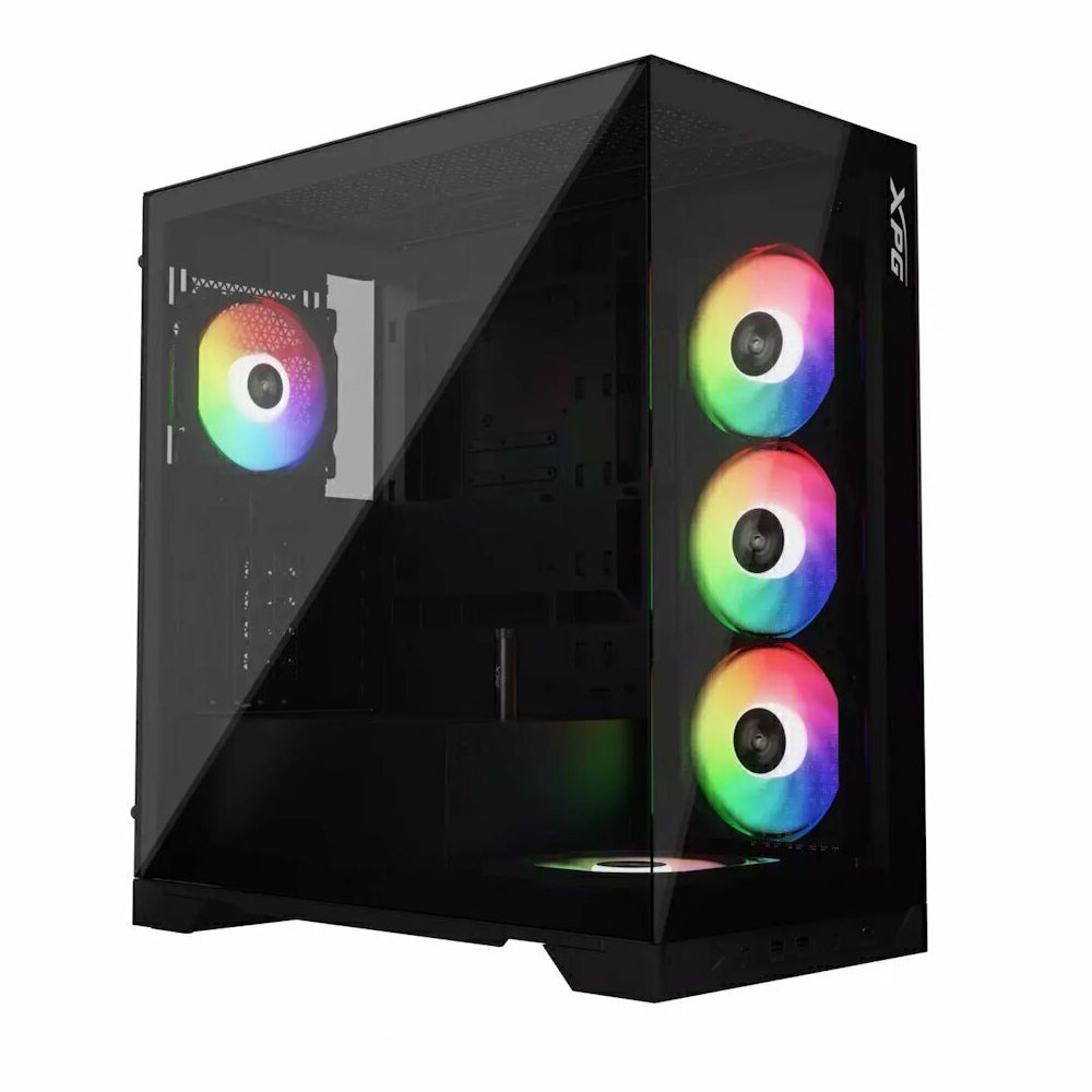 Gabinete Gamer XPG INVADER X con Ventana, Midi Tower, ATX - Negro (5 Ventiladores Incluidos)