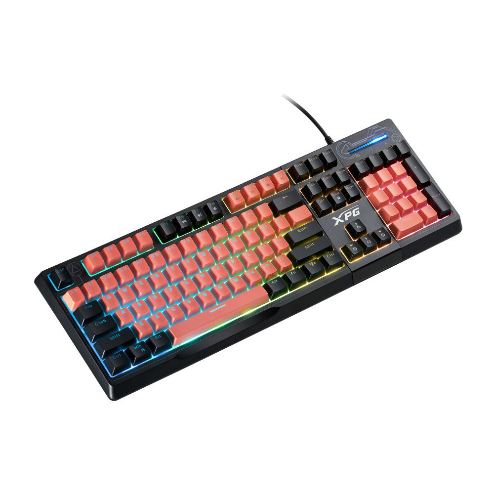 Teclado Gamer XPG Edición Seeker Mera RGB, Membrana, Alámbrico, Rosa/Negro (Inglés)