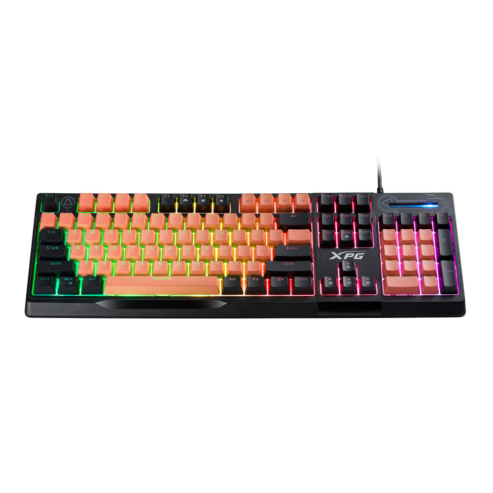 Teclado Gamer XPG Edición Seeker Mera RGB, Membrana, Alámbrico, Rosa/Negro (Inglés)