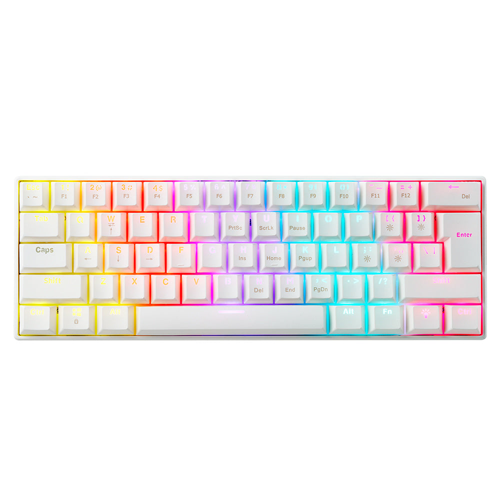 Teclado Mecanico XPG Summoner Mini RGB 60%, Switch Red, Alámbrico, Blanco (Español)