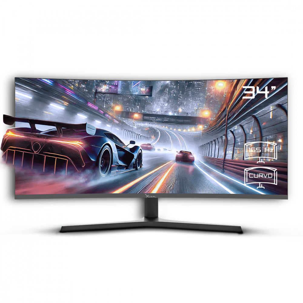 Monitor Gamer Curvo Xzeal XZMO342B LED 34" 3440x1440 Ultra Wide Quad HD 165Hz