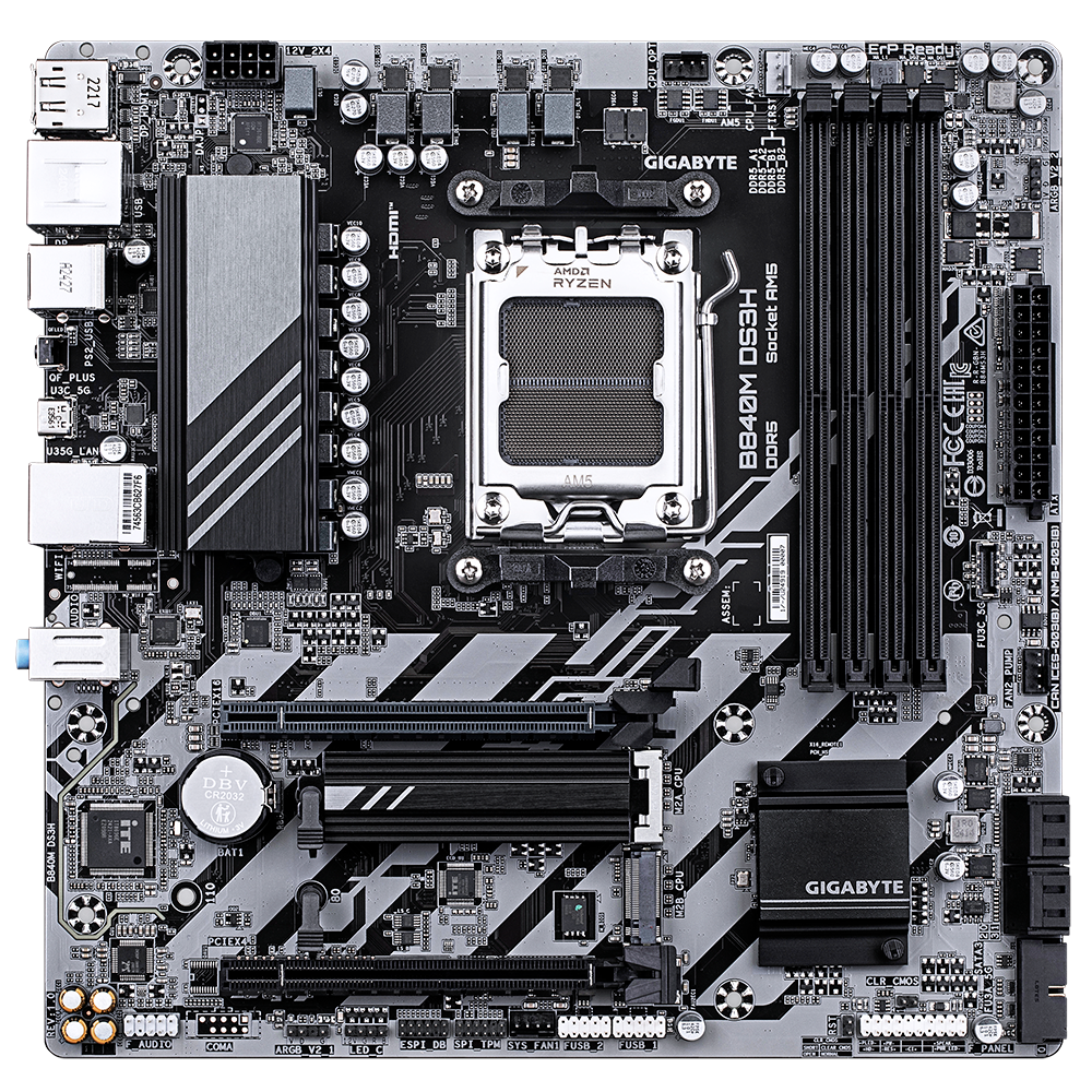 Tarjeta Madre Gigabyte B840M DS3H | Socket AM5 | Micro ATX