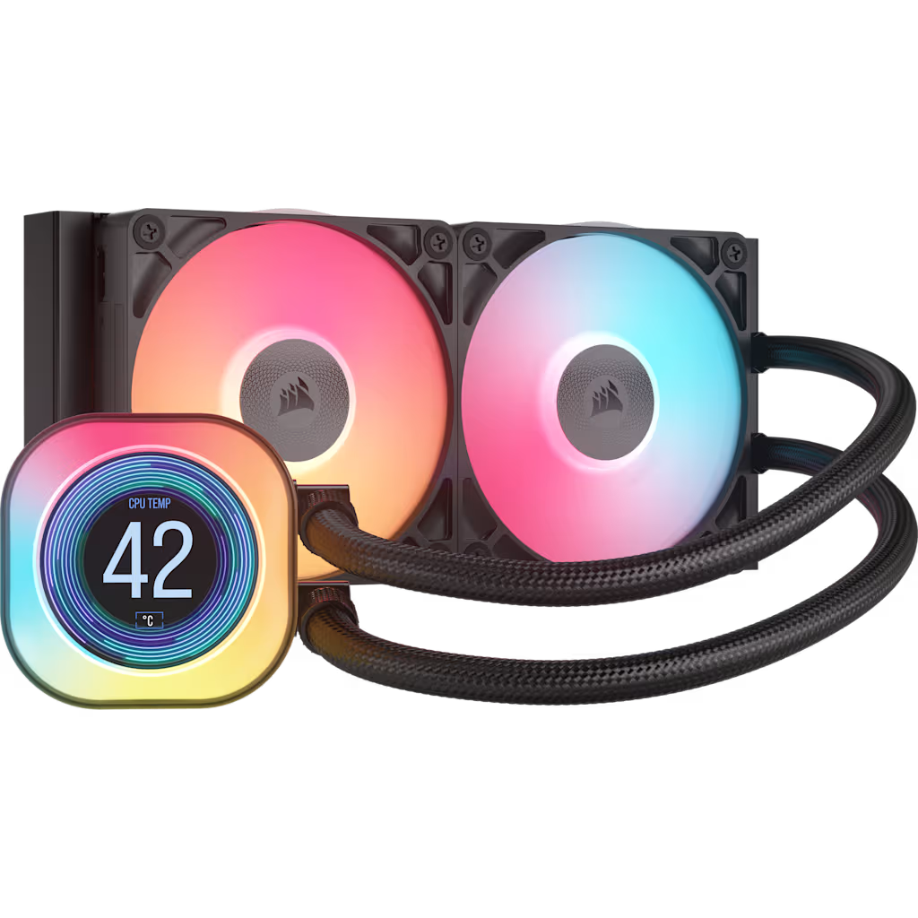 Enfriamiento Liquido Corsair CPU iCUE Link Titan 240RX LCD 240mm Negro