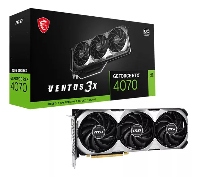 Tarjeta de Video MSI GeForce RTX 4070 Ventus 3X OC - 12 GB - GDDR6x