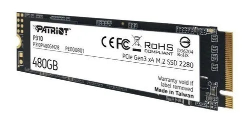 Unidad de estado solido M.2 Patriot P310 Lite 480TB- PCIE 3.0
