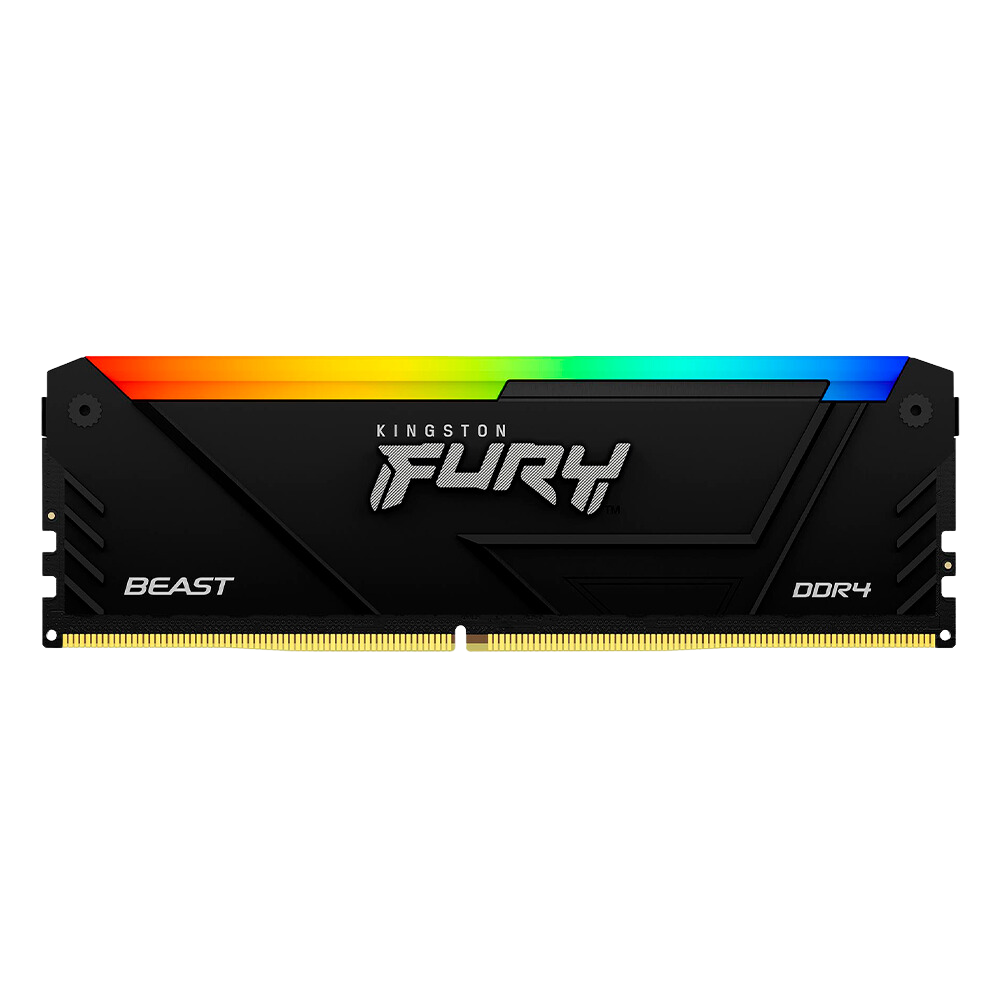 Kit Memoria RAM Kingston FURY Beast RGB DDR4, 16GB - 2x8GB, 3200MHz