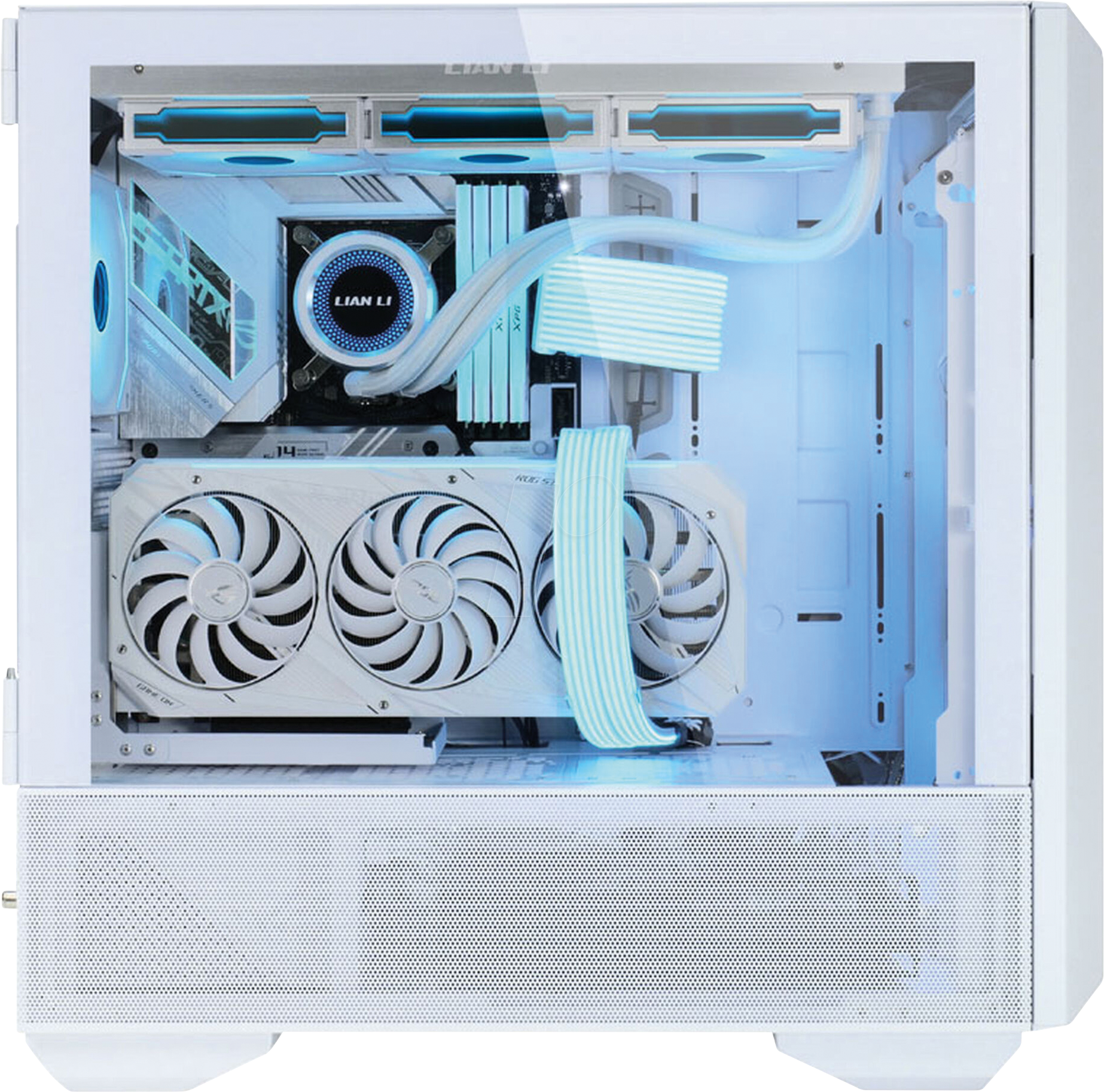Gabinete Lian Li Lian Cool III RGB, Incluye 3 Ventiladores, ATX | Blanco