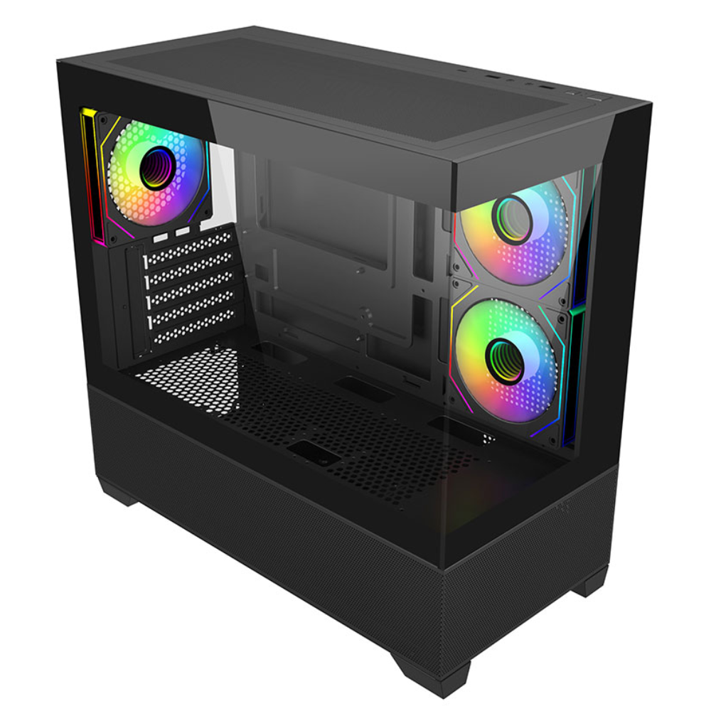 Gabinete Cooler Master Elite 490 | Mini-Tower, Micro-ATX/Mini-ITX, negro