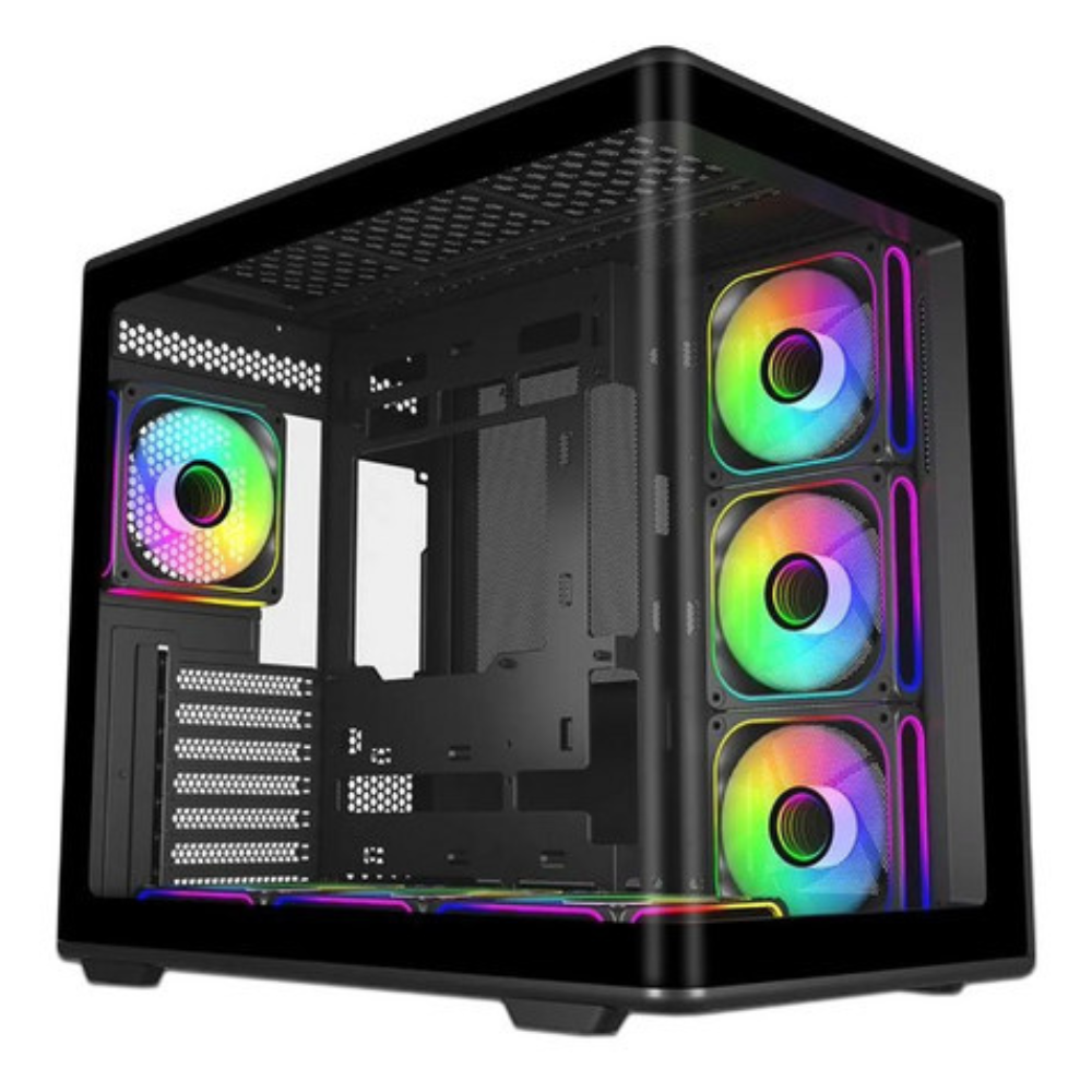 Gabinete Cooler Master Elite 600, Midi-Tower, Incluye 7 ventiladores, Negro.