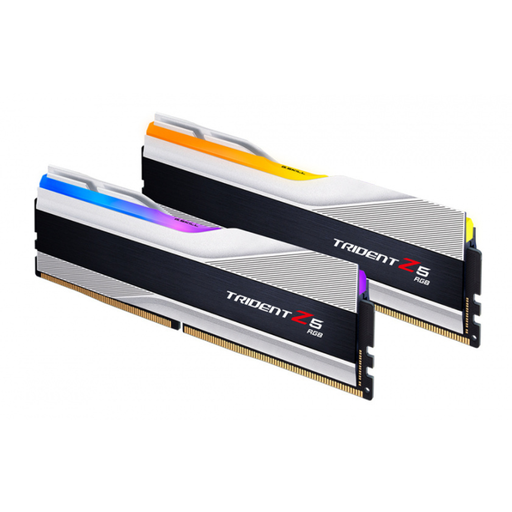 Kit Memoria RAM G.Skill Trident Z5 32GB (2x16GB), DDR5, 6000MHz, RGB, CL36, Plata